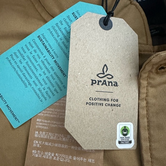 Prana Men’s Trembly Vest in Embark Brown Size Large Primaloft Stretch Canvas - Picture 2 of 8